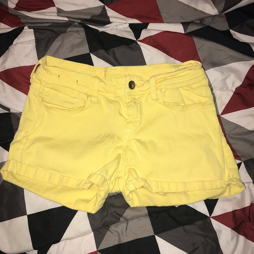 Yellow Jean Shorts